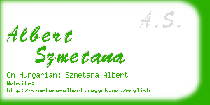 albert szmetana business card